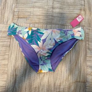 Ninety-Nine Floral Purple Bikini Bottom sz XXL
